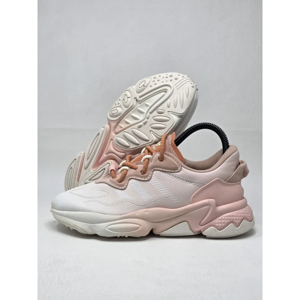 Adidas Originals Girls Ozweego OZWG W GZ2775 Thick Sole Shoes Sz 6 White Pink